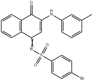 4-bromo-N-(4-oxo-3-(3-toluidino)-1(4H)-naphthalenylidene)benzenesulfonamide Struktur