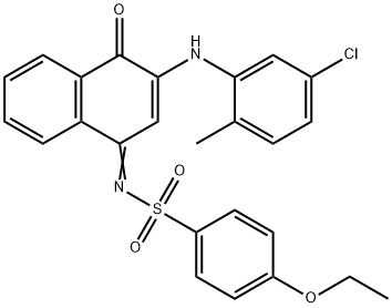 N-(3-(5-chloro-2-methylanilino)-4-oxo-1(4H)-naphthalenylidene)-4-ethoxybenzenesulfonamide Struktur