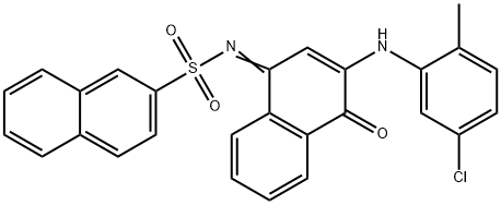 N-(3-(5-chloro-2-methylanilino)-4-oxo-1(4H)-naphthalenylidene)-2-naphthalenesulfonamide Struktur