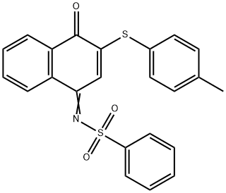 N-(3-[(4-methylphenyl)sulfanyl]-4-oxo-1(4H)-naphthalenylidene)benzenesulfonamide Struktur