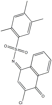 N-(3-chloro-4-oxo-1(4H)-naphthalenylidene)-2,4,5-trimethylbenzenesulfonamide Struktur