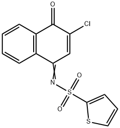 N-(3-chloro-4-oxo-1(4H)-naphthalenylidene)-2-thiophenesulfonamide Struktur