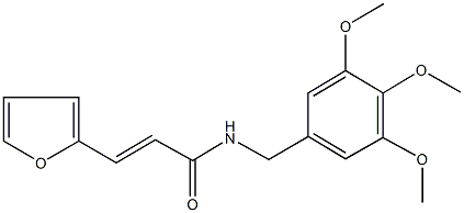 3-(2-furyl)-N-(3,4,5-trimethoxybenzyl)acrylamide Struktur