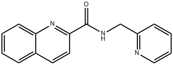 N-(2-pyridinylmethyl)-2-quinolinecarboxamide Struktur