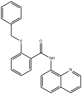 2-(benzylsulfanyl)-N-(8-quinolinyl)benzamide Struktur