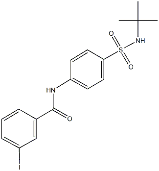 N-{4-[(tert-butylamino)sulfonyl]phenyl}-3-iodobenzamide Struktur