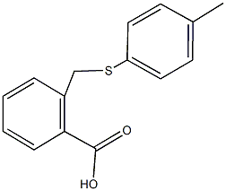 2-{[(4-methylphenyl)sulfanyl]methyl}benzoic acid Struktur