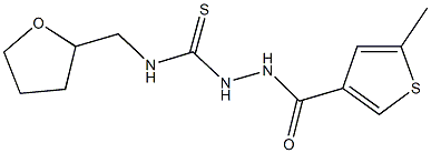 2-[(5-methyl-3-thienyl)carbonyl]-N-(tetrahydro-2-furanylmethyl)hydrazinecarbothioamide Struktur