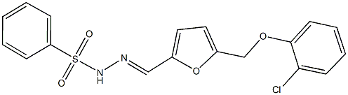 N'-({5-[(2-chlorophenoxy)methyl]-2-furyl}methylene)benzenesulfonohydrazide Struktur