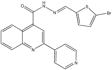 N'-[(5-bromo-2-thienyl)methylene]-2-(4-pyridinyl)-4-quinolinecarbohydrazide Struktur