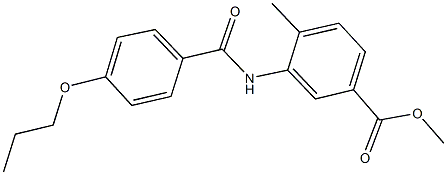 methyl 4-methyl-3-[(4-propoxybenzoyl)amino]benzoate Struktur