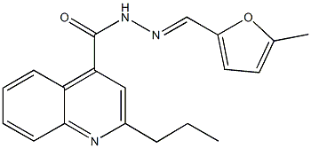 N'-[(5-methyl-2-furyl)methylene]-2-propyl-4-quinolinecarbohydrazide Struktur