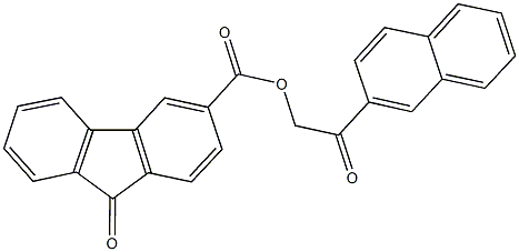 2-(2-naphthyl)-2-oxoethyl 9-oxo-9H-fluorene-3-carboxylate Struktur