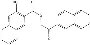 2-(2-naphthyl)-2-oxoethyl 3-hydroxy-2-naphthoate Struktur