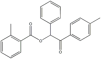 2-(4-methylphenyl)-2-oxo-1-phenylethyl 2-methylbenzoate Struktur