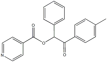 2-(4-methylphenyl)-2-oxo-1-phenylethyl isonicotinate Struktur