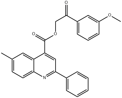 2-(3-methoxyphenyl)-2-oxoethyl 6-methyl-2-phenyl-4-quinolinecarboxylate Struktur