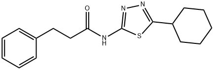 N-(5-cyclohexyl-1,3,4-thiadiazol-2-yl)-3-phenylpropanamide Struktur