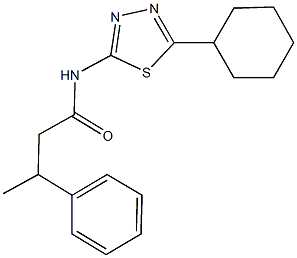 N-(5-cyclohexyl-1,3,4-thiadiazol-2-yl)-3-phenylbutanamide Struktur