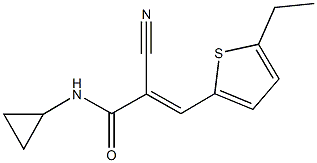 2-cyano-N-cyclopropyl-3-(5-ethyl-2-thienyl)acrylamide Struktur