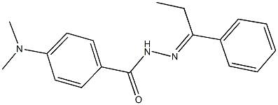 4-(dimethylamino)-N'-(1-phenylpropylidene)benzohydrazide Struktur