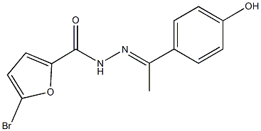 5-bromo-N'-[1-(4-hydroxyphenyl)ethylidene]-2-furohydrazide Struktur