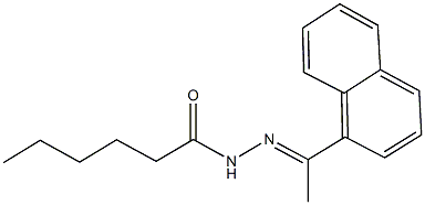 N'-[1-(1-naphthyl)ethylidene]hexanohydrazide Struktur