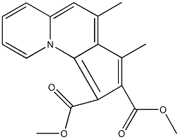 dimethyl 3,4-dimethylcyclopenta[c]quinolizine-1,2-dicarboxylate Struktur