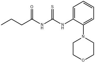 N-butyryl-N'-(2-morpholin-4-ylphenyl)thiourea Struktur