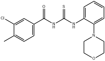 N-(3-chloro-4-methylbenzoyl)-N'-(2-morpholin-4-ylphenyl)thiourea Struktur