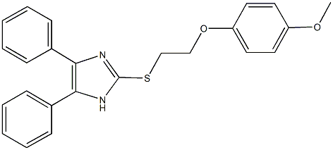 2-{[2-(4-methoxyphenoxy)ethyl]sulfanyl}-4,5-diphenyl-1H-imidazole Struktur