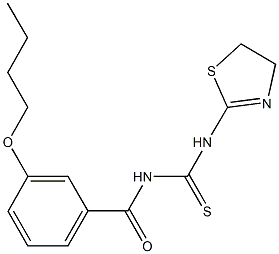 N-(3-butoxybenzoyl)-N'-(4,5-dihydro-1,3-thiazol-2-yl)thiourea Struktur