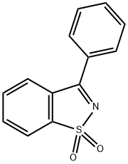 3-フェニル-1,2-ベンゾイソチアゾール1,1-ジオキシド 化學(xué)構(gòu)造式