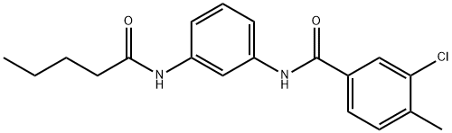 3-chloro-4-methyl-N-[3-(pentanoylamino)phenyl]benzamide Structure