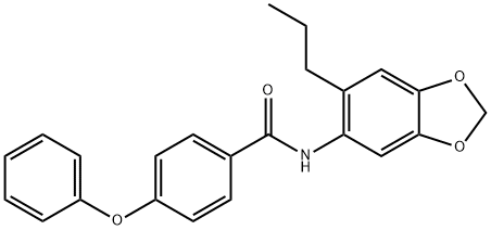 4-phenoxy-N-(6-propyl-1,3-benzodioxol-5-yl)benzamide Struktur