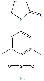 2,6-dimethyl-4-(2-oxo-1-pyrrolidinyl)benzenesulfonamide Struktur