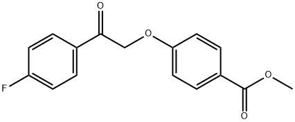 methyl 4-[2-(4-fluorophenyl)-2-oxoethoxy]benzoate Struktur