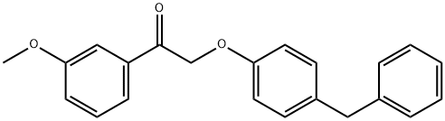 2-(4-benzylphenoxy)-1-(3-methoxyphenyl)ethanone Struktur