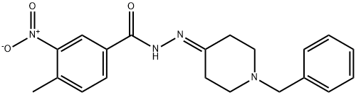 N'-(1-benzyl-4-piperidinylidene)-3-nitro-4-methylbenzohydrazide Struktur