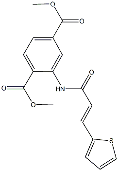 dimethyl 2-{[3-(2-thienyl)acryloyl]amino}terephthalate Struktur