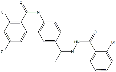 N-{4-[N-(2-bromobenzoyl)ethanehydrazonoyl]phenyl}-2,4-dichlorobenzamide Struktur