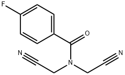 N,N-bis(cyanomethyl)-4-fluorobenzamide Struktur