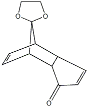 spiro(1,3-dioxolane-2,10'-tricyclo[5.2.1.0~2,6~]deca[4,8]diene)-3'-one Struktur