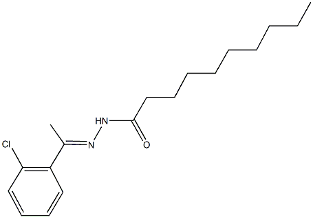 N'-[1-(2-chlorophenyl)ethylidene]decanohydrazide Struktur