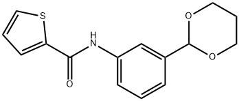 N-[3-(1,3-dioxan-2-yl)phenyl]-2-thiophenecarboxamide Struktur