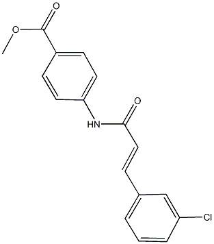 methyl 4-{[3-(3-chlorophenyl)acryloyl]amino}benzoate Struktur