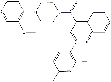 2-(2,4-dimethylphenyl)-4-{[4-(2-methoxyphenyl)-1-piperazinyl]carbonyl}quinoline Struktur