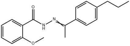 2-methoxy-N'-[1-(4-propylphenyl)ethylidene]benzohydrazide Struktur