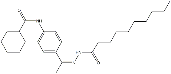 N-[4-(N-decanoylethanehydrazonoyl)phenyl]cyclohexanecarboxamide Struktur