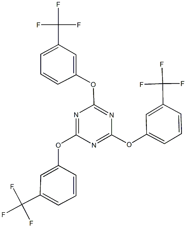 2,4,6-tris[3-(trifluoromethyl)phenoxy]-1,3,5-triazine Struktur